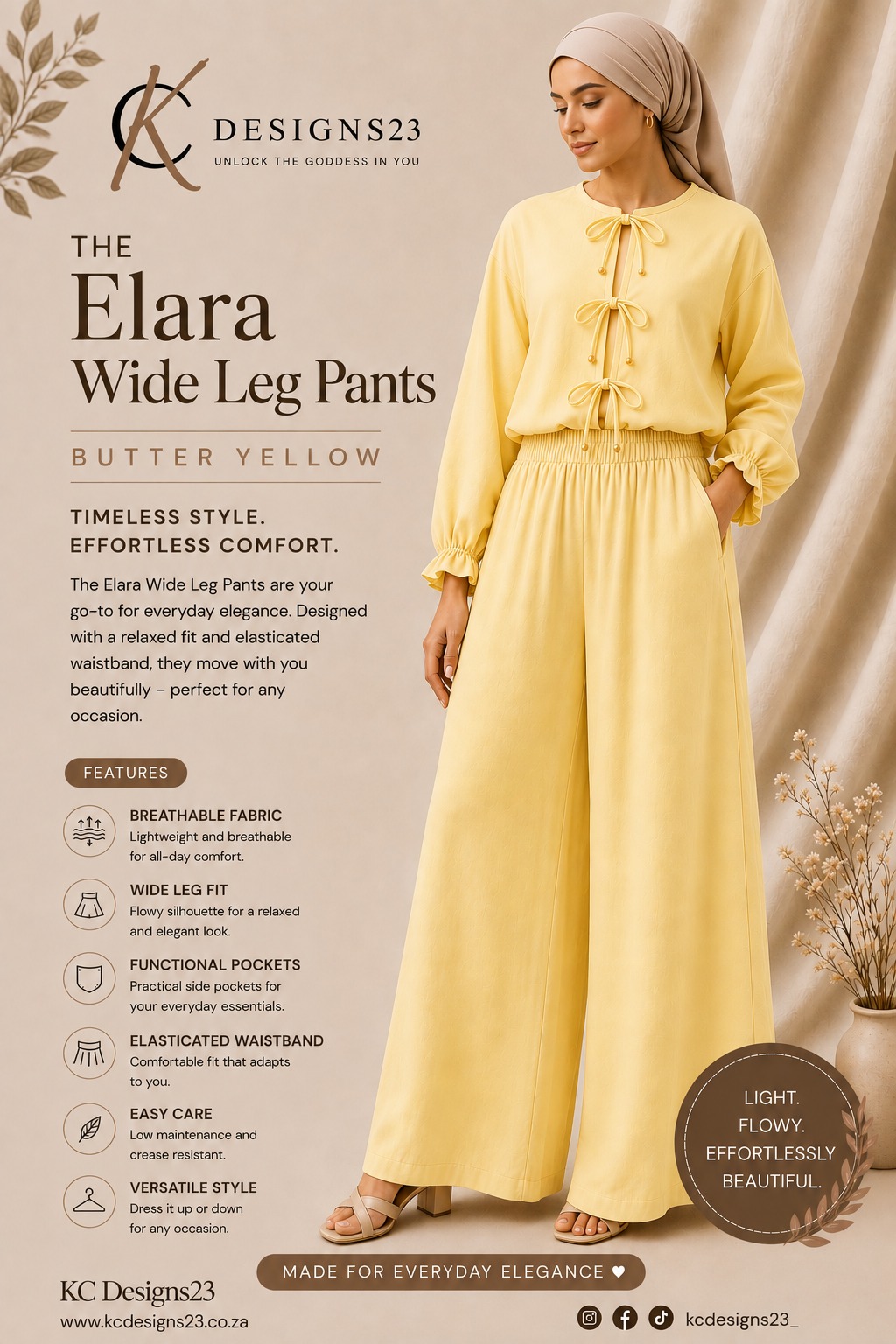 The Elara Wide Leg Pants - Image 2