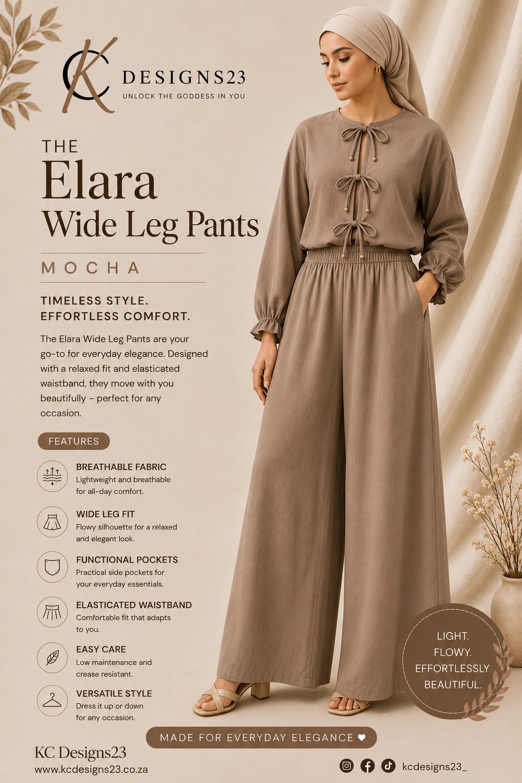 The Elara Wide Leg Pants - Image 3